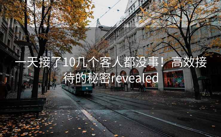 一天接了10几个客人都没事！高效接待的秘密revealed